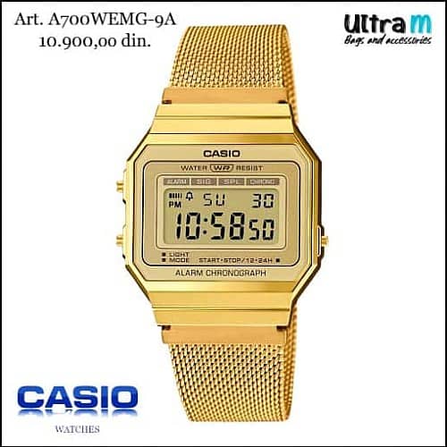 Muški ručni sat Casio Art. A700WEMG-9A Digitalni Vintage