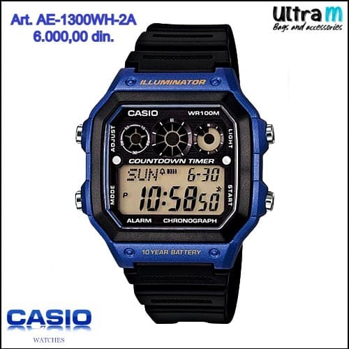 Muški ručni sat Casio Art. AE-1300WH-2A Digitalni