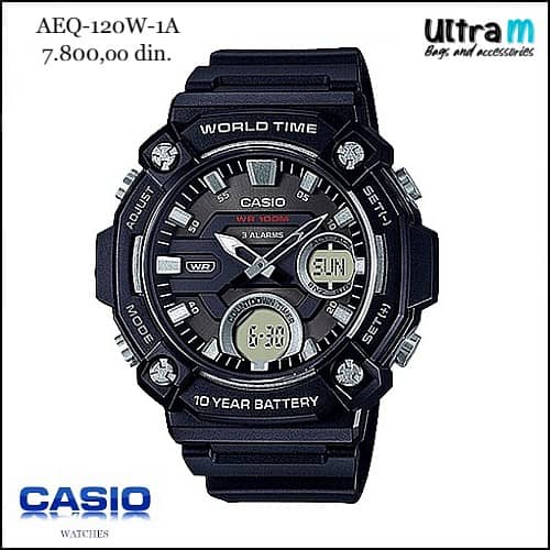 Muški ručni sat Casio Art. AEQ-120W-1A Dual-Time
