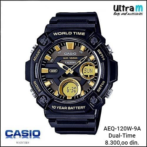 Muški ručni sat Casio Art. AEQ-120W-9A Dual-Time
