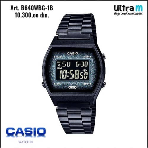 Muški ručni sat Casio Art. B640WBG-1B Digitalni Vintage