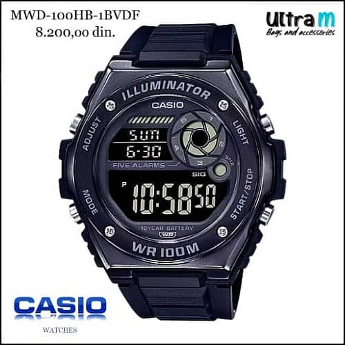 Muški ručni sat Casio Art. MWD-100HB-1BVDF Digitalni