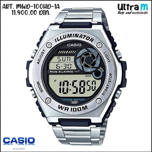 Muški ručni sat Casio Art. MWD-100HD-1A Digitalni