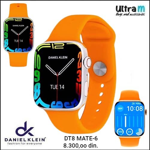 Muški ručni sat Daniel Klein Art. Smart sat DT8 MATE-6 Orange