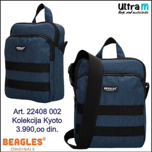 Muška torbica Beagles Originals Art. 22408 002 Kyoto plava