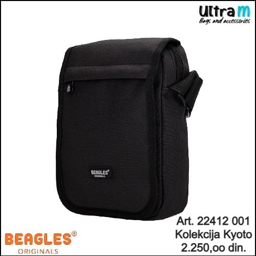 Muška torbica Beagles Originals Art. 22412 001 Kyoto crna