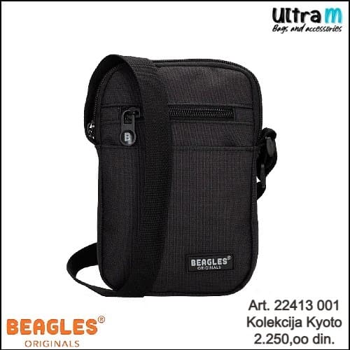 Muška torbica Beagles Originals Art. 22413 001 Kyoto crna