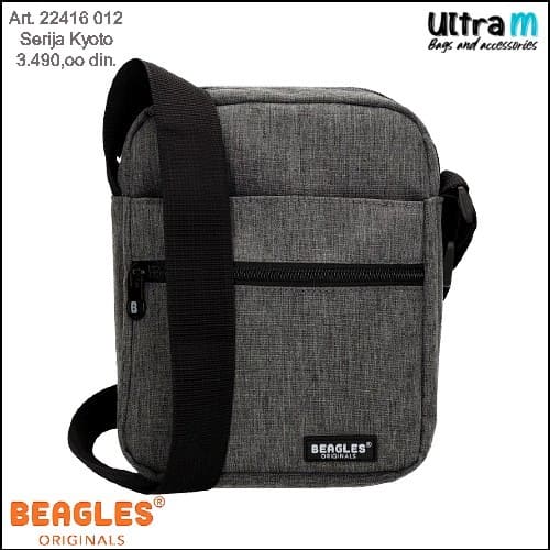 Muška torbica Beagles Originals Art. 22416 012 Kyoto siva