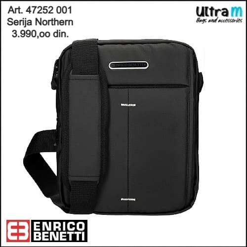 Muška torbica Enrico Benetti Art. 47252 001 Northern crna