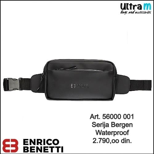 Muška torbica Enrico Benetti Art. 56000 001 To put away Waterproof crna