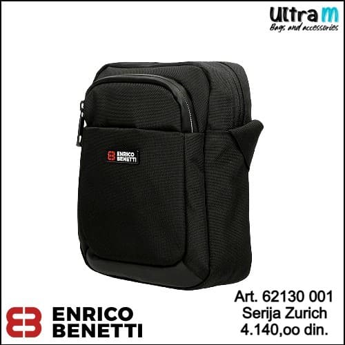 Muška torbica Enrico Benetti Art. 62130 001 Zurich crna