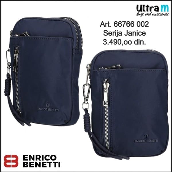 Muška torbica Enrico Benetti Art. 66766 002 Janice plava