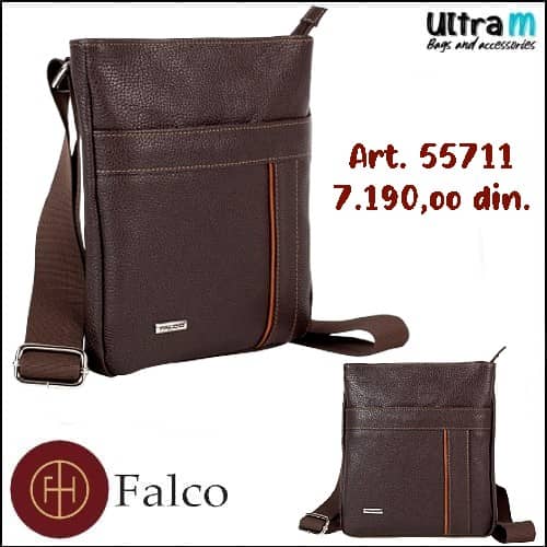 Muška torbica Falco House Art. 55711-20 Koža braon