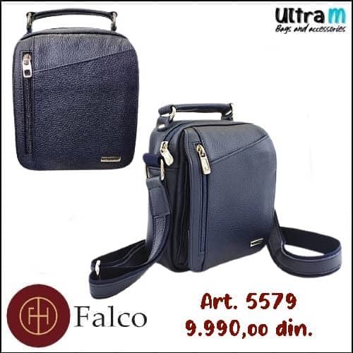 Muška torbica Falco House Art. 5579-30 Koža teget