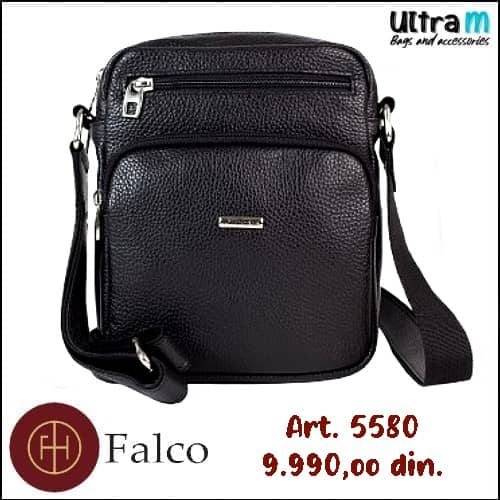 Muška torbica Falco House Art. 5580-10 Koža crna