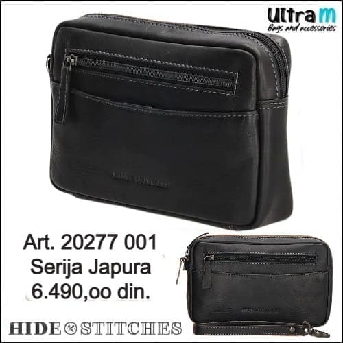 Muška torbica Hide & Stitches Art. 20277 001 Japura black