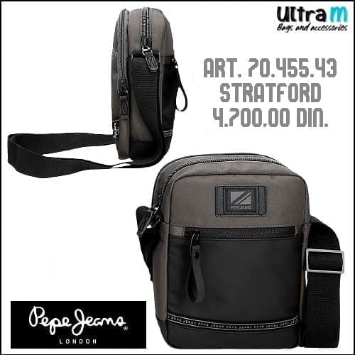 Muška torbica Pepe Jeans Art. 70.455.43 Stratford Siva
