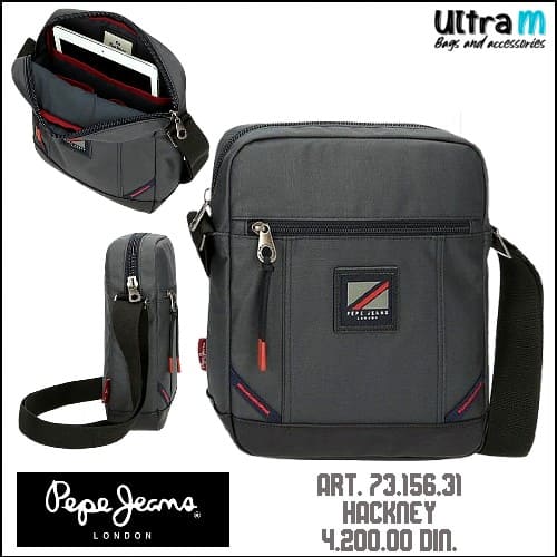 Muška torbica Pepe Jeans Art. 73.156.31 Hackney Siva