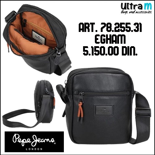 Muška torbica Pepe Jeans Art. 78.255.31 Egham Crna
