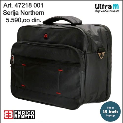 Poslovna torba Enrico Benetti Art. 47218 001 Northern laptop 15'' cabin size
