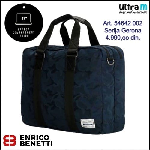 Poslovna torba Enrico Benetti Art. 54642 002 Gerona military navy