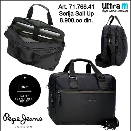 Poslovna torba Pepe Jeans London Art. 71.766.41 Sail Up laptop 15.6''