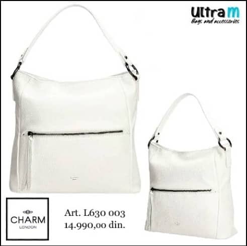 Zenska kožna tašna Charm London Art. L630 003 Anna bela