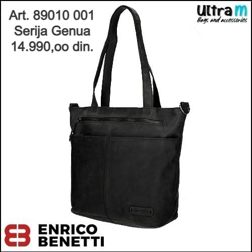 Zenska kožna tašna Enrico Benetti Art. 89010 001 Genua crna