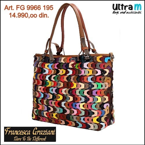 Zenska kožna tašna Francesca Graziani Art. 9966 195 Multikolor