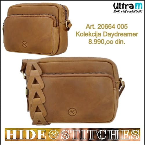 Zenska kožna tašna Hide & Stitches Art. 20664 005 Daydreamer cognac