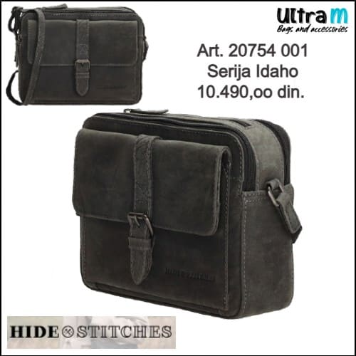 Zenska kožna tašna Hide & Stitches Art. 20754 001 Idaho crna