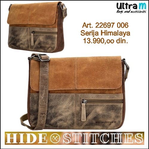 Zenska kožna tašna Hide & Stitches Art. 22697 006 Himalaya braon