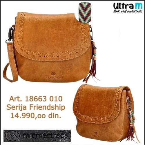 Zenska kožna tašna MICMACBAGS Art. 18663 010 Friendship camel