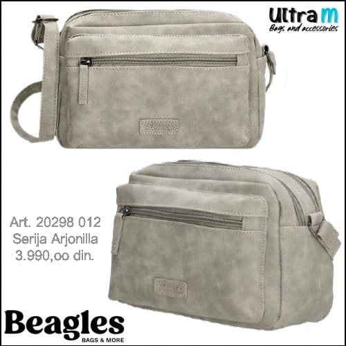 Zenska torba Beagles Art. 20298 012 Arjonilla svetlo siva