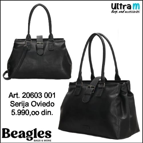 Zenska torba Beagles Art. 20603 001 Oviedo crna