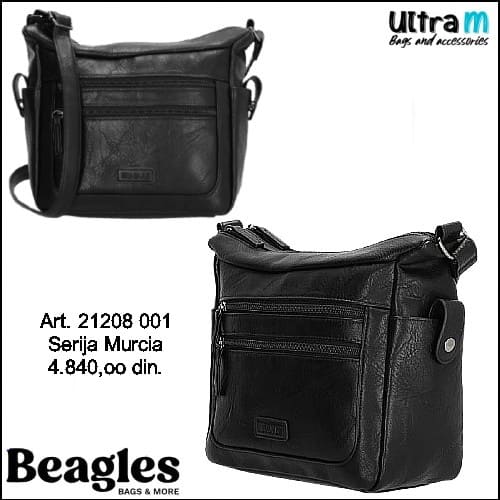 Zenska torba Beagles Art. 21208 001 Murcia crna