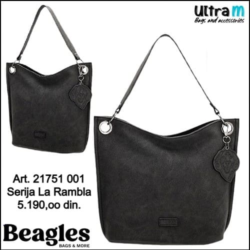 Zenska torba Beagles Art. 21751 001 La Rambla crna