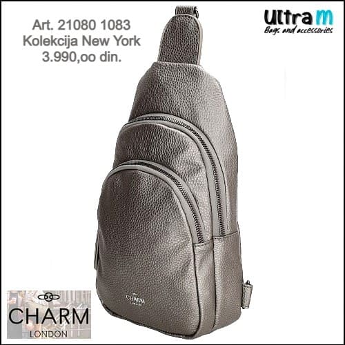 Zenska torba Charm London Art. 21080 1083 Tottenham crossbody srebrna
