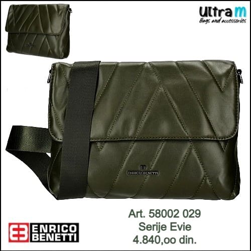 Zenska torba Enrico Benetti Art. 58002 029 Evie maslinasta