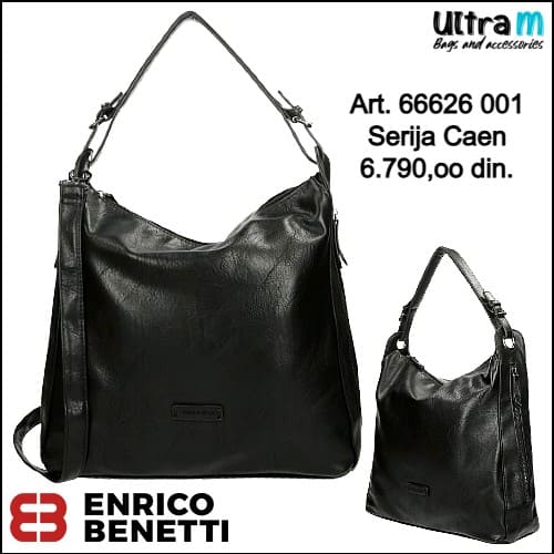 Zenska torba Enrico Benetti Art. 66626 001 Caen crna
