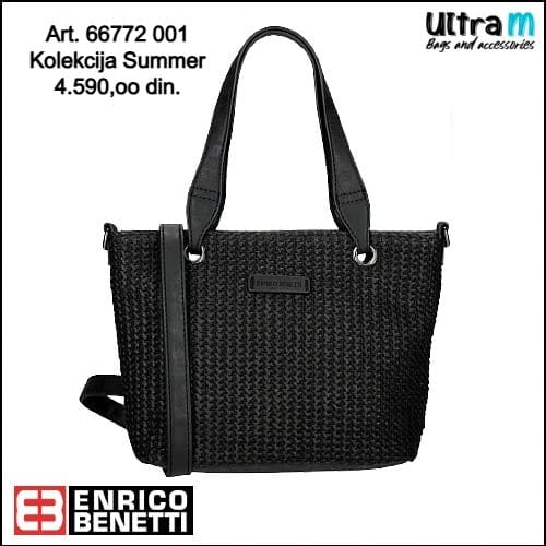 Zenska torba Enrico Benetti Art. 66772 001 Summer crna