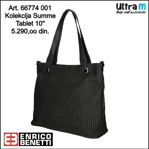 Zenska torba Enrico Benetti Art. 66774 001 Summer tablet 10'' crna