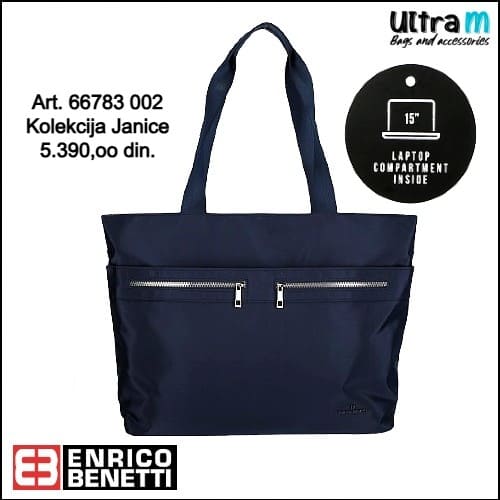 Zenska torba Enrico Benetti Art. 66783 002 Janice laptop 15'' teget