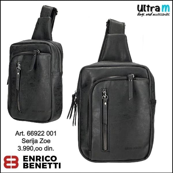 Zenska torba Enrico Benetti Art. 66922 001 Zoe crossbody crna