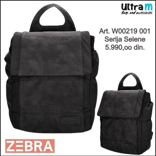 Zenska torba Zebra Trends Art. W00219 001 Ranac Selene crni