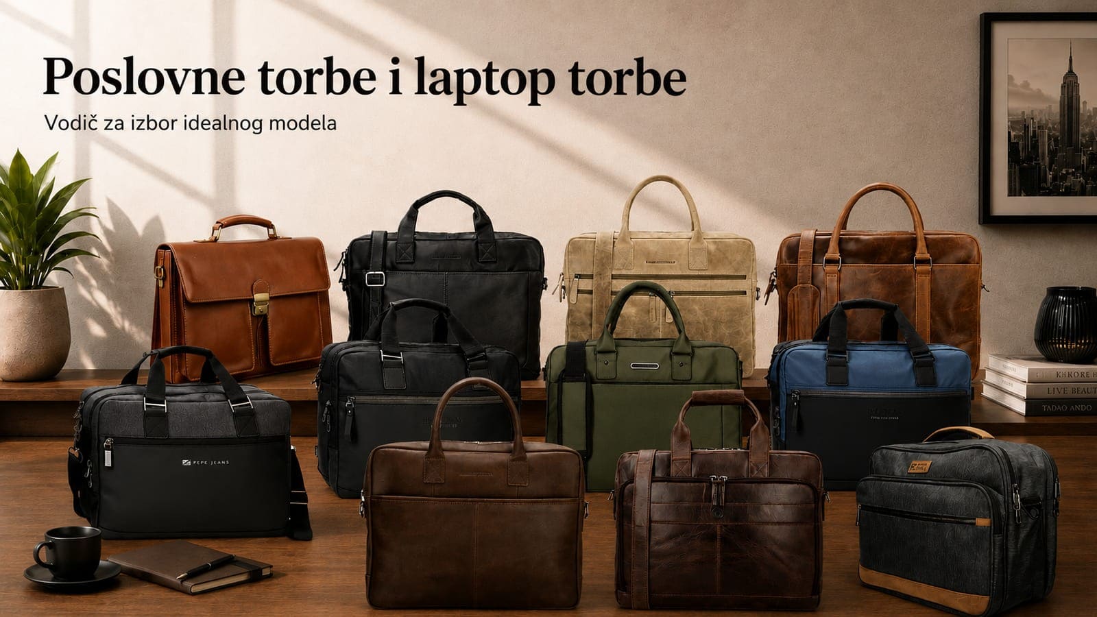 Poslovne torbe i laptop torbe od kože, eko kože i vodootpornih materijala